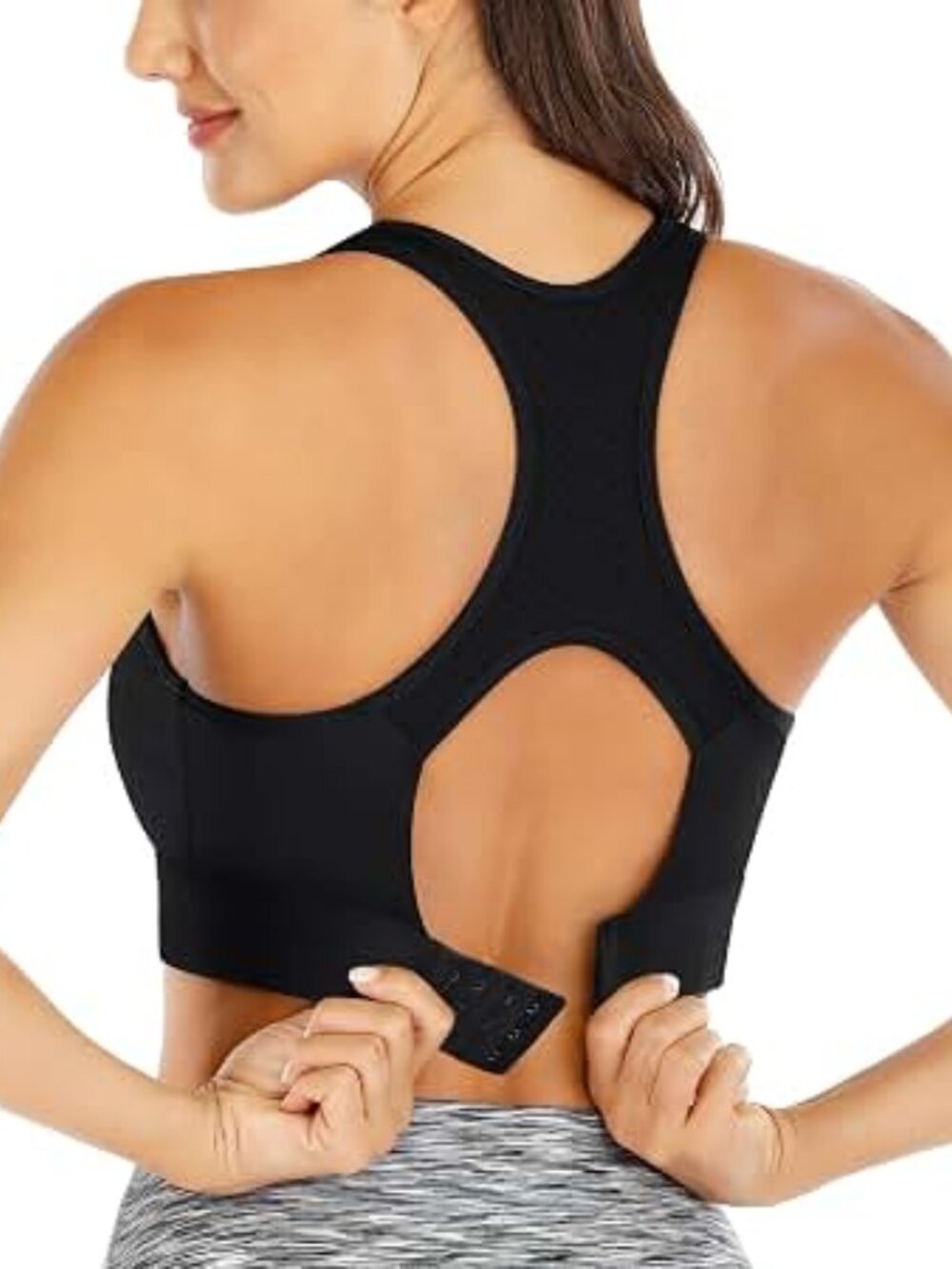 PINK Victoria's Secret Black Racerback Molded Cup Sports Bra